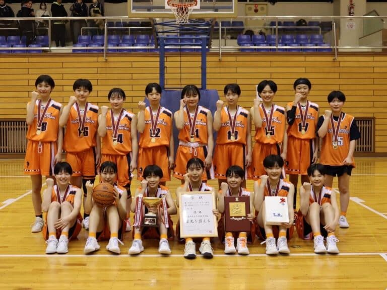 東北中学新人バスケで優勝